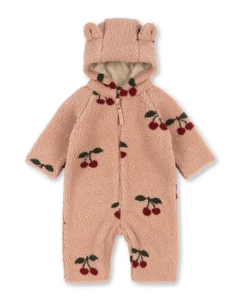 Konges Sløjd salopetă pentru copii din polar JODY TEDDY ONESIE GRS