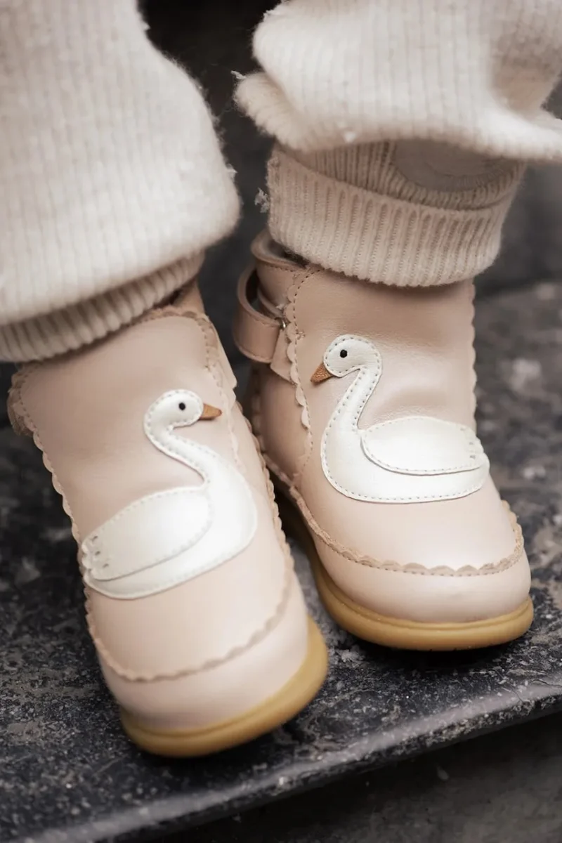 Donsje încălțăminte de iarnă pentru bebeluși din nubuck Sify Shoes Swan