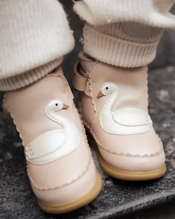 Donsje încălțăminte de iarnă pentru bebeluși din nubuck Sify Shoes Swan