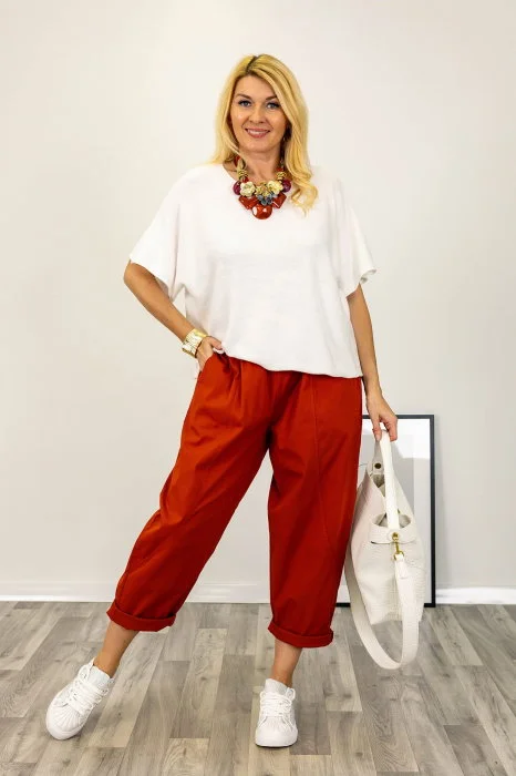 Pulover versatil cu maneca fluture din vascoza, alb