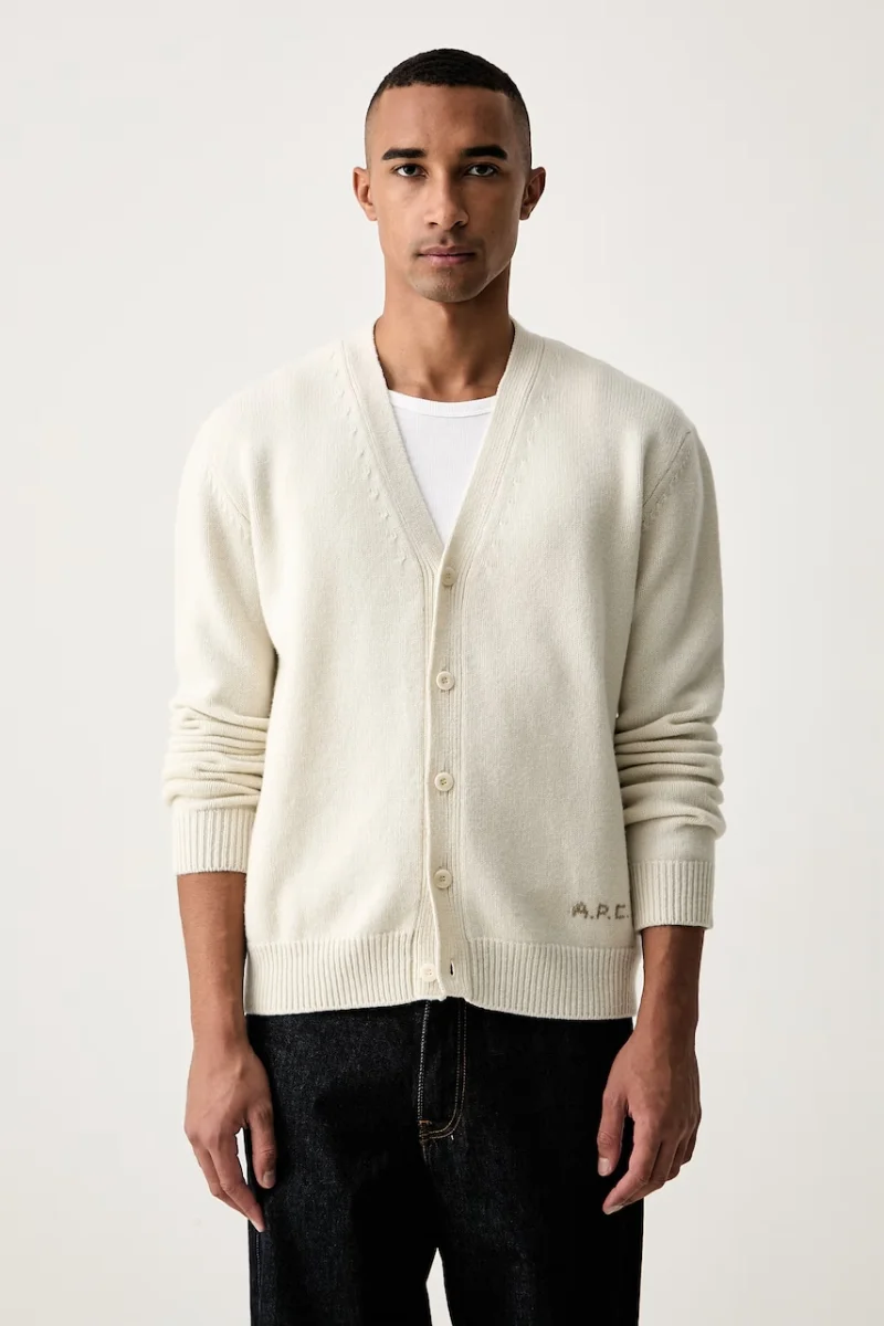 A.P.C. cardigan pentru bărbați din lână kevin