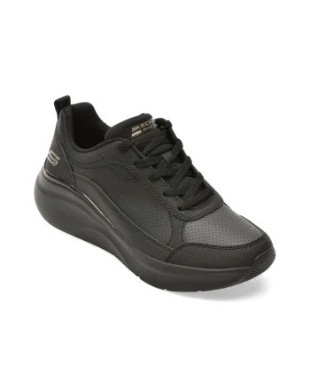 Pantofi sport SKECHERS negri, BOBS B LOVE, din piele ecologica