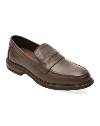 Mocasini OTTER maro, E1811, din piele naturala