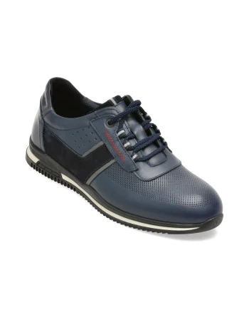 Pantofi sport BITE THE BULLET bleumarin, 1399, din piele naturala