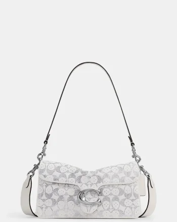 Coach geantă crossbody pentru femei din denim Soft Crystal Denim Tabby Shoulder Bag 26