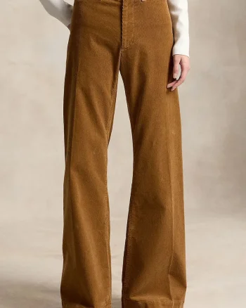 Polo Ralph Lauren pantaloni evazați flare pentru femei cu bumbac