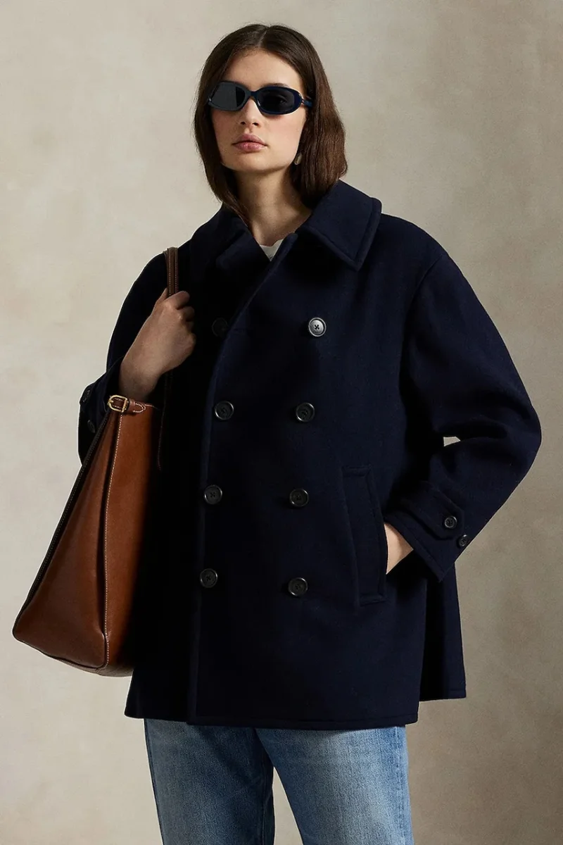 Polo Ralph Lauren palton scurt pentru femei din lână