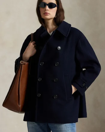 Polo Ralph Lauren palton scurt pentru femei din lână