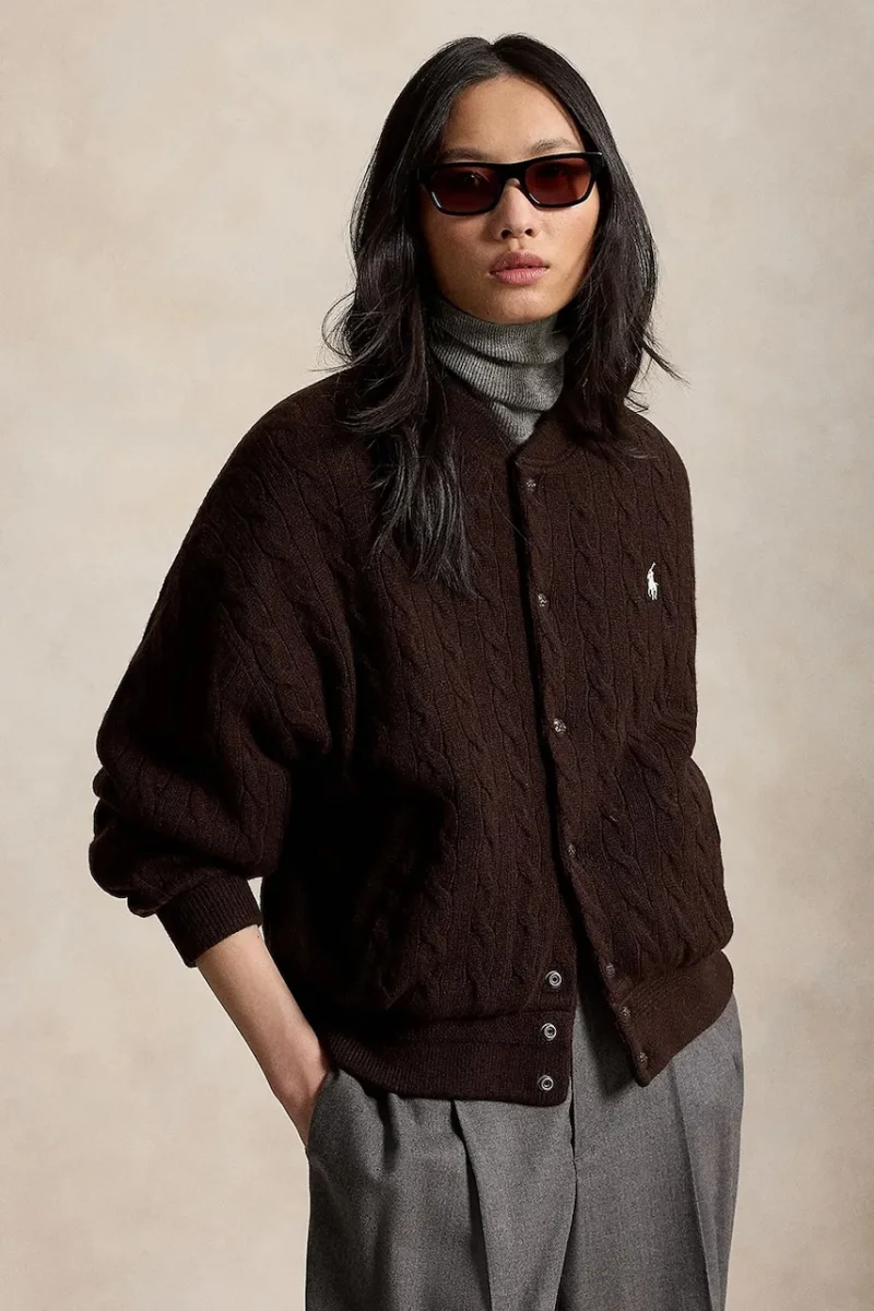 Polo Ralph Lauren geacă bomber pentru femei cu lână