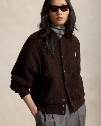 Polo Ralph Lauren geacă bomber pentru femei cu lână