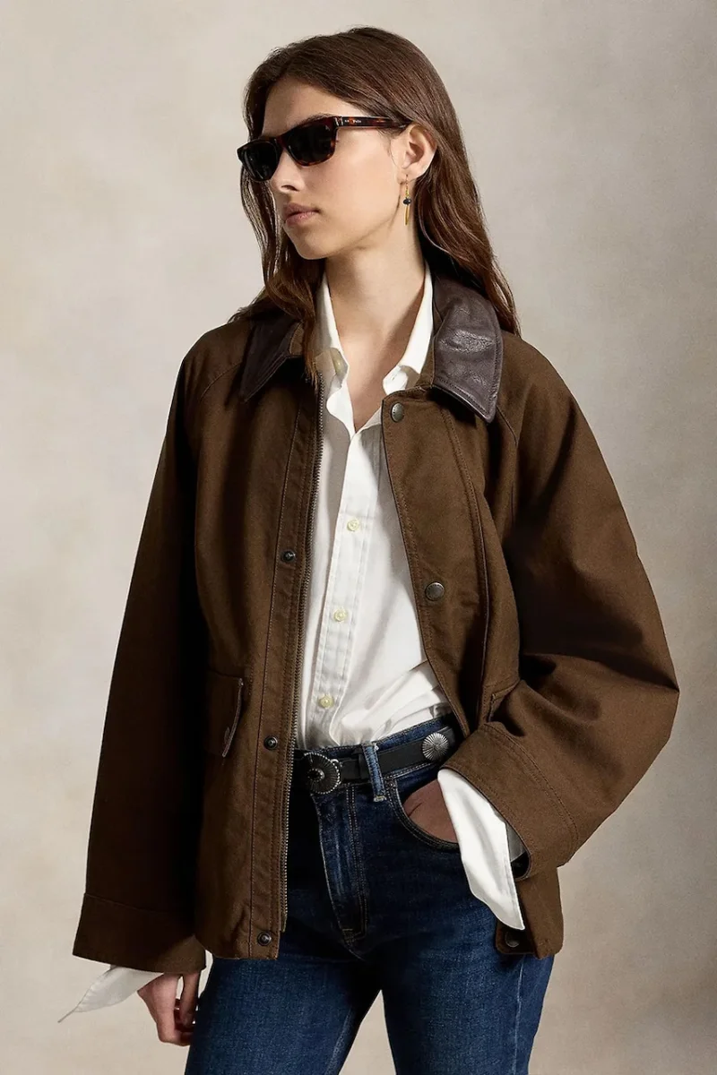 Polo Ralph Lauren geacă de tranziție pentru femei din bumbac