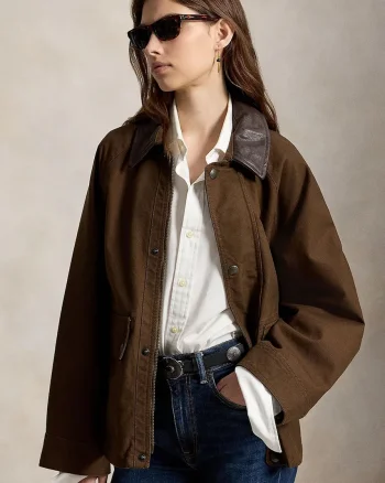 Polo Ralph Lauren geacă de tranziție pentru femei din bumbac