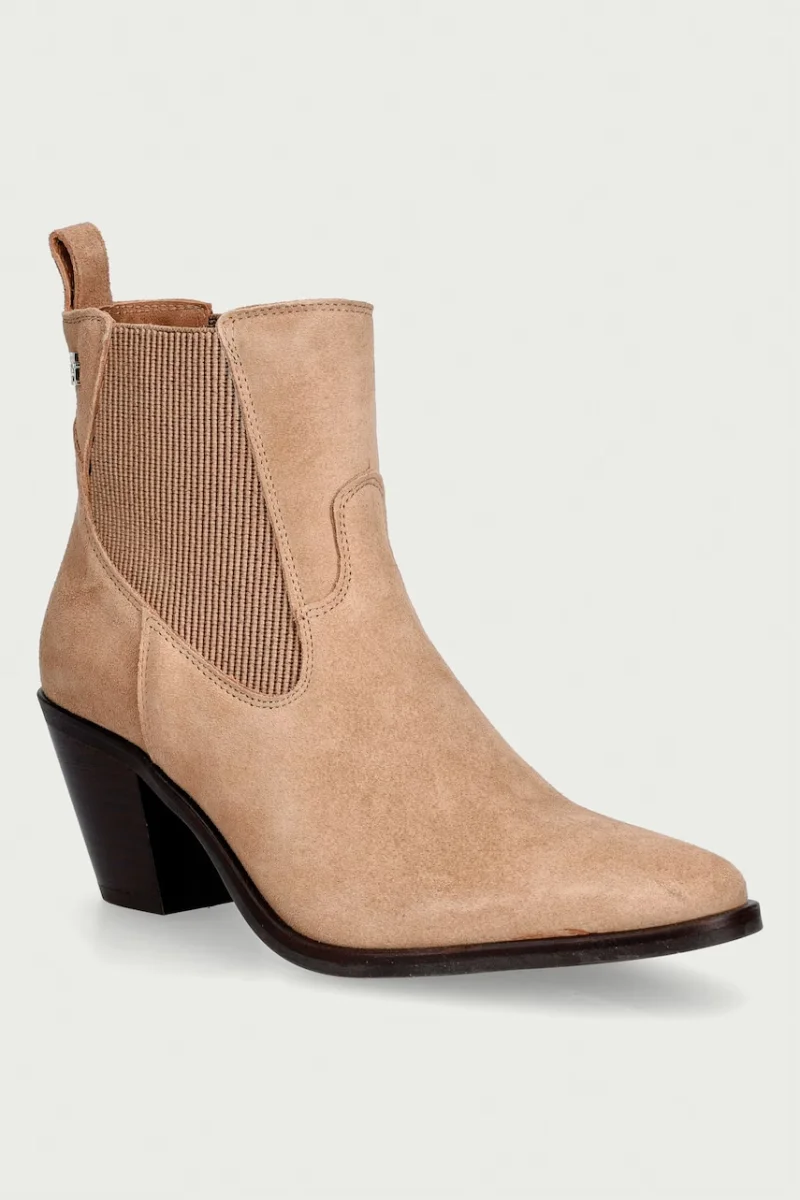 Tommy Hilfiger ghete scurte pentru femei din piele întoarsă SUEDE WESTERN CHELSEA BOOT