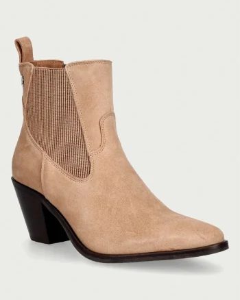 Tommy Hilfiger ghete scurte pentru femei din piele întoarsă SUEDE WESTERN CHELSEA BOOT