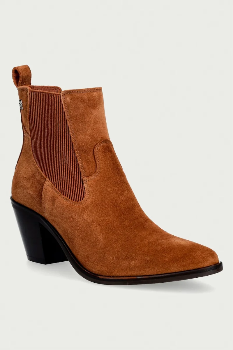 Tommy Hilfiger ghete scurte de damă din piele întoarsă SUEDE WESTERN CHELSEA BOOT