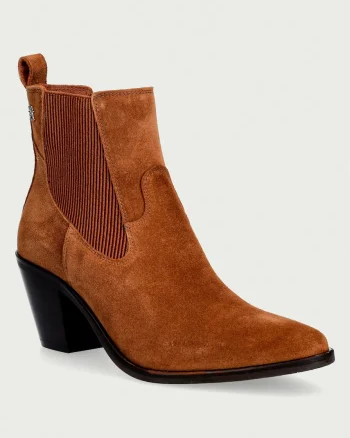 Tommy Hilfiger ghete scurte de damă din piele întoarsă SUEDE WESTERN CHELSEA BOOT