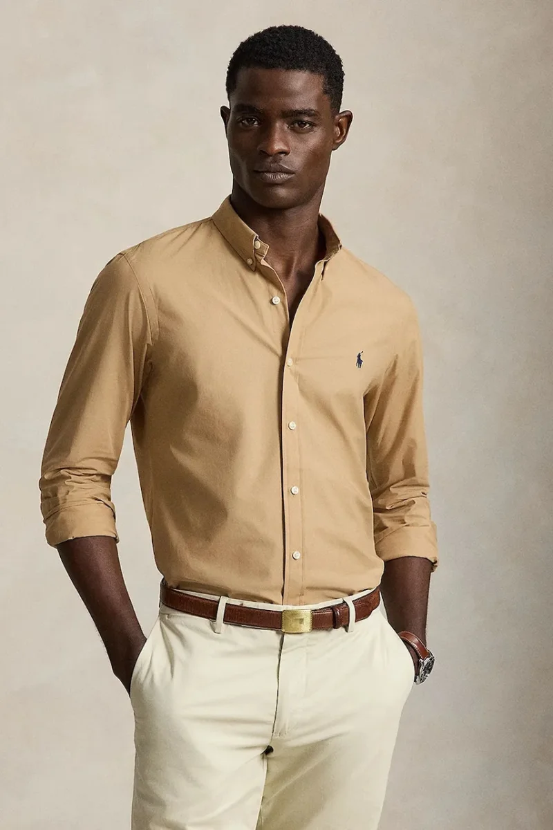 Polo Ralph Lauren cămașă pentru bărbați din bumbac cu elastan