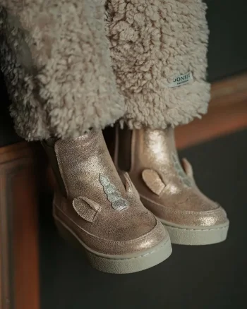 Donsje ghete scurte pentru copii din piele Kheera Boots Unicorn