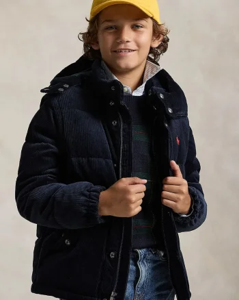 Polo Ralph Lauren geacă cu puf pentru copii din bumbac