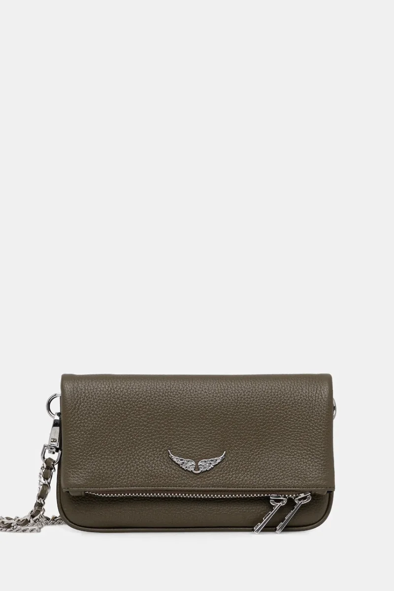 ZADIG&VOLTAIRE geantă de piele ROCK NANO GRAINED LEATHER