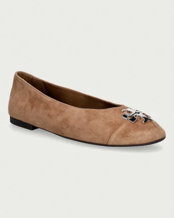 Tory Burch balerini din piele întoarsă Charlie Ballet