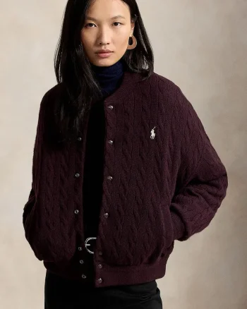Polo Ralph Lauren geacă bomber pentru femei cu lână