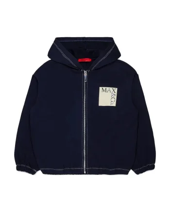 Max&Co. hanorac cu fermoar și glugă pentru copii din bumbac MAXS18F SWEAT-SHIRT