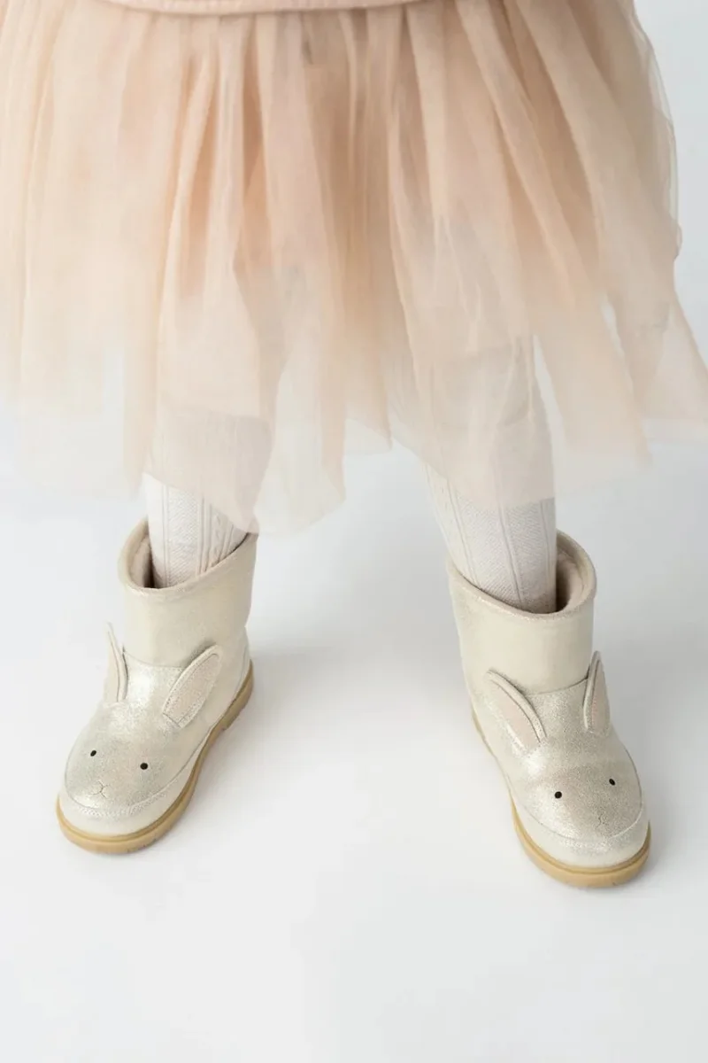 Donsje ghete de iarnă pentru copii din piele Xelly Boots Bunny