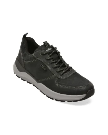 Pantofi sport RIEKER negri, 6002, din piele ecologica