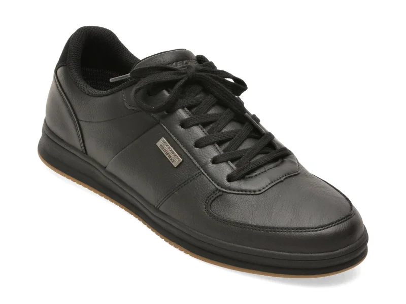 Pantofi sport SKECHERS negri, 211459, din piele ecologica
