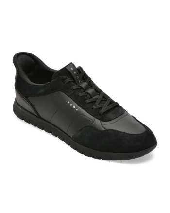 Pantofi sport GEOX negri, U66NEA, din piele ecologica