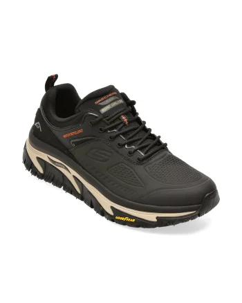 Pantofi sport SKECHERS negri, 237333, din piele ecologica