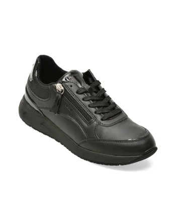 Pantofi sport GEOX negri, D65NQB, din piele ecologica
