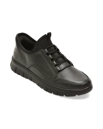 Pantofi sport RIEKER negri, N1357, din piele naturala
