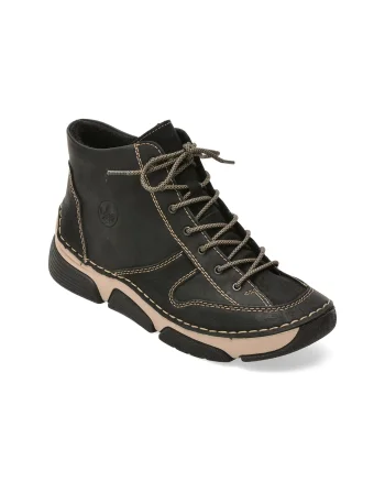Ghete RIEKER negre, 45906, din piele naturala