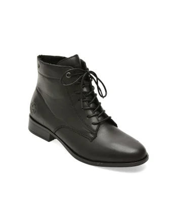 Ghete RIEKER negre, 77030, din piele naturala