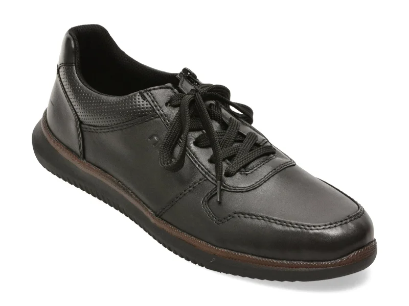 Pantofi sport RIEKER negri, 10407, din piele naturala