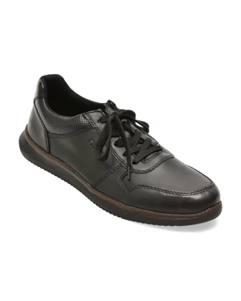Pantofi sport RIEKER negri, 10407, din piele naturala