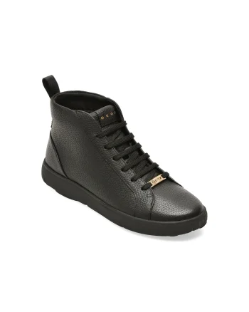 Ghete GEOX negre, D663TB, din piele naturala
