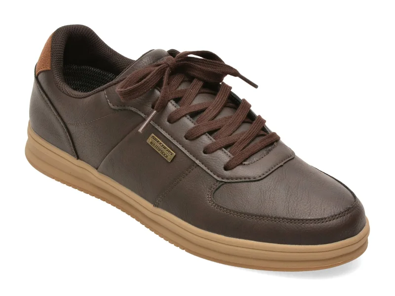 Pantofi sport SKECHERS maro, 211459, din piele ecologica