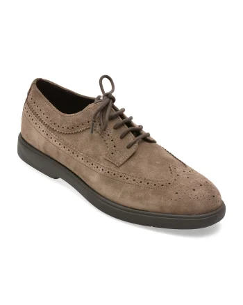 Pantofi eleganti GEOX gri, U66LAD, din piele intoarsa
