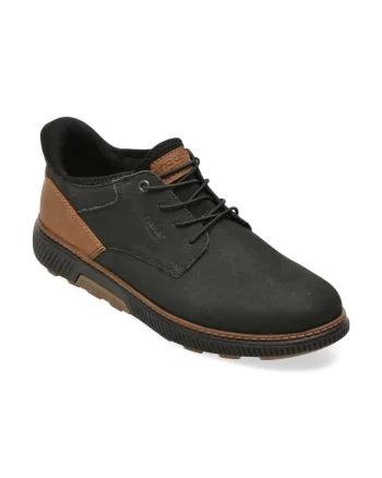 Pantofi RIEKER bleumarin, B3357, din piele intoarsa