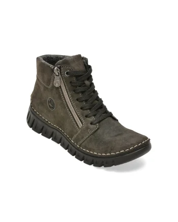 Ghete RIEKER gri, 57502, din piele ecologica