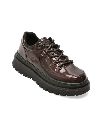 Pantofi SKECHERS visinii, 167073, din piele ecologica lacuita