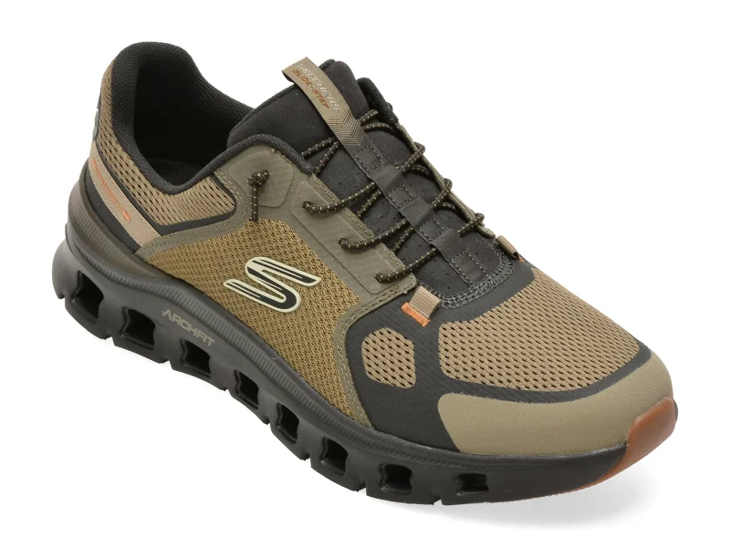 Pantofi sport SKECHERS kaki, 233113, din material textil