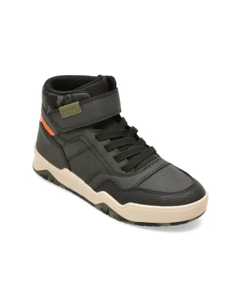 Ghete GEOX negre, J367RF, din piele ecologica