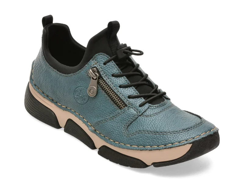 Pantofi sport RIEKER albastri, 45951, din piele ecologica