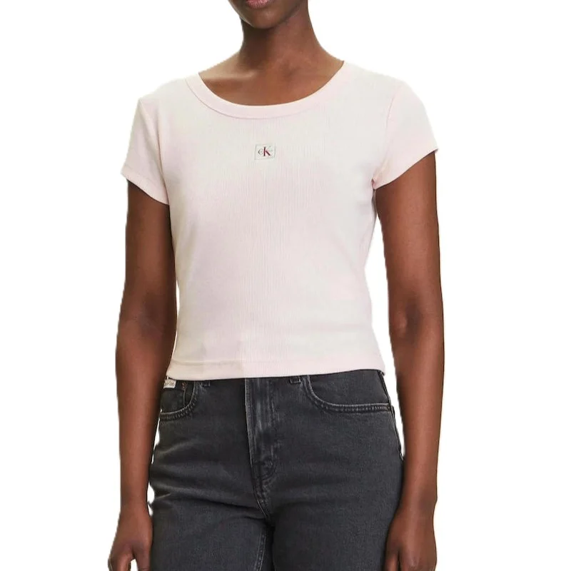 Tricou Calvin Klein A- WOVEN LABEL 2X2 RIB BABYTEE