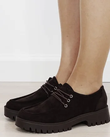 Mocasini dama maro inchis cu siret 2871 04