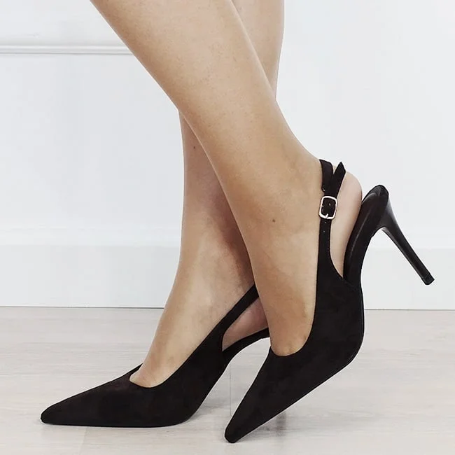 Pantofi eleganti maro ciocolatiu cu toc subtire 5001 01